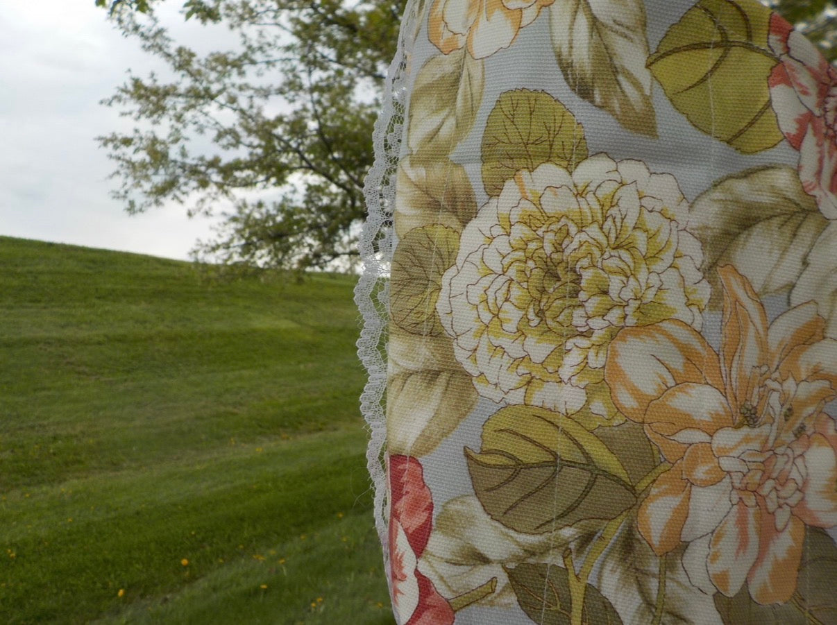 blossom quilted purse