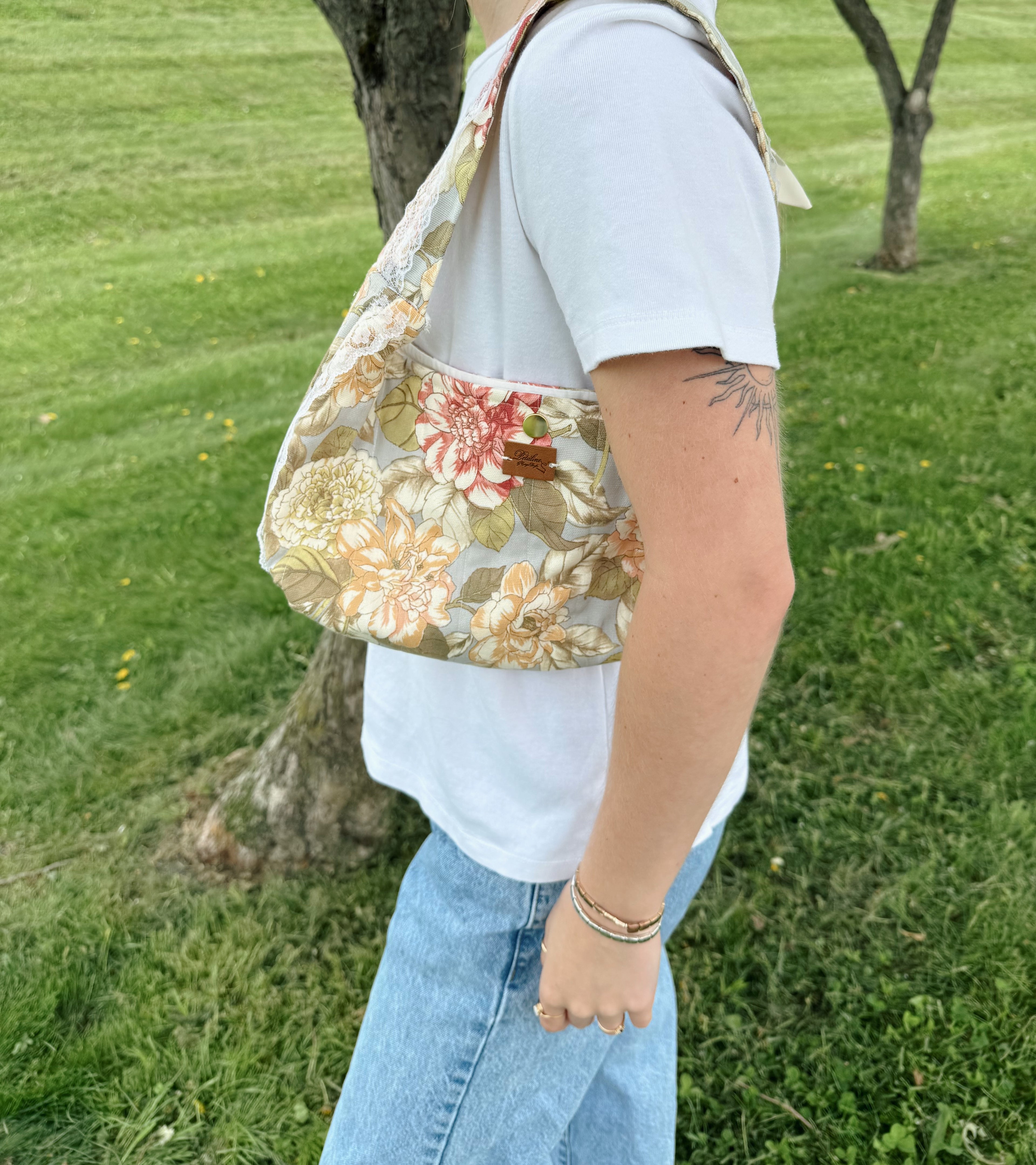 blossom mini quilted purse