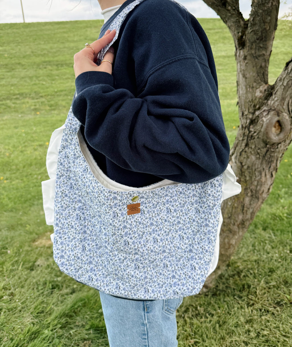 spring bloom quilted purse