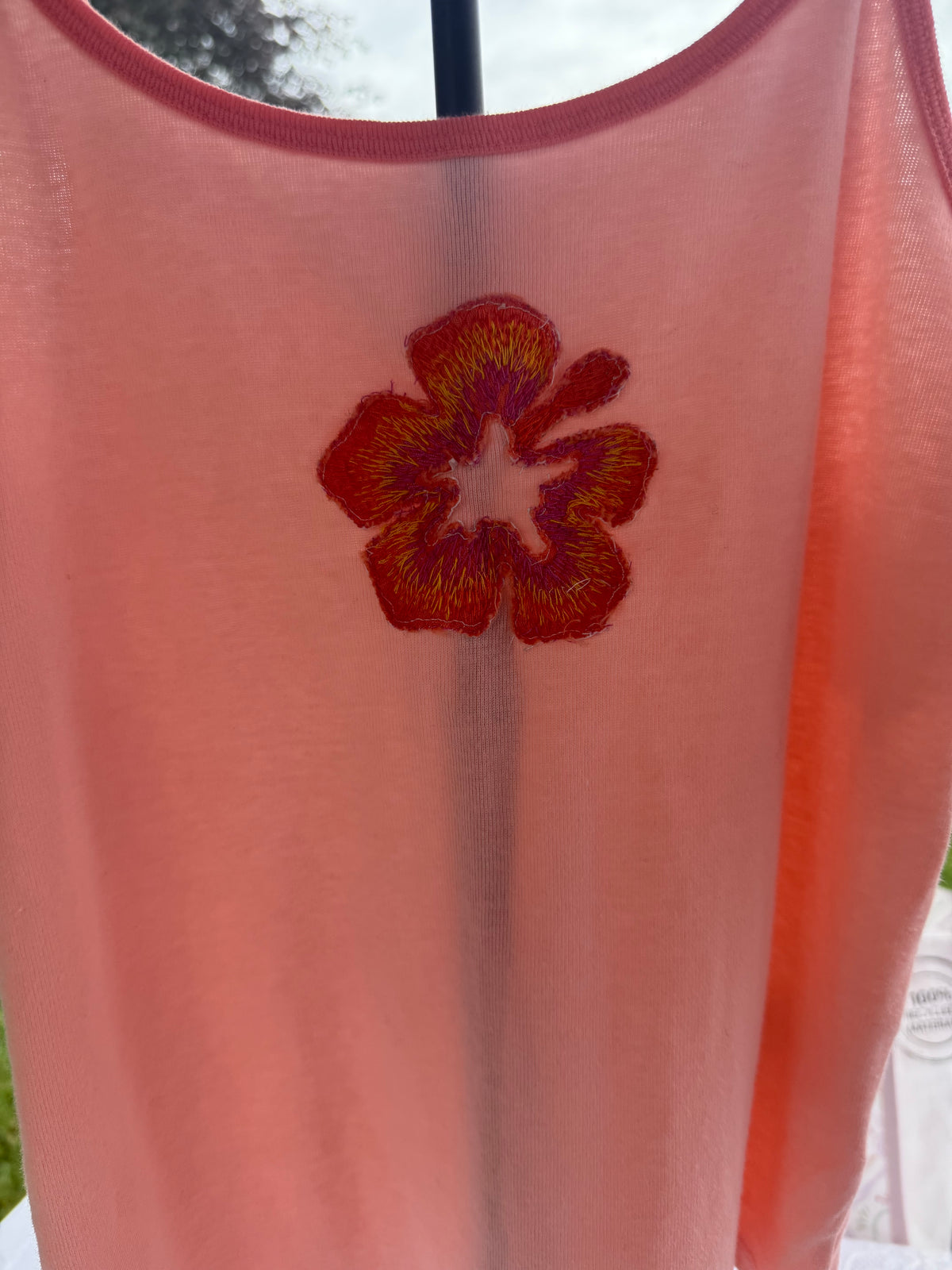 hibiscus patchwork tank top