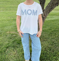 “MOM” appliqué t-shirt