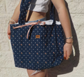 in bloom quilted tote bag