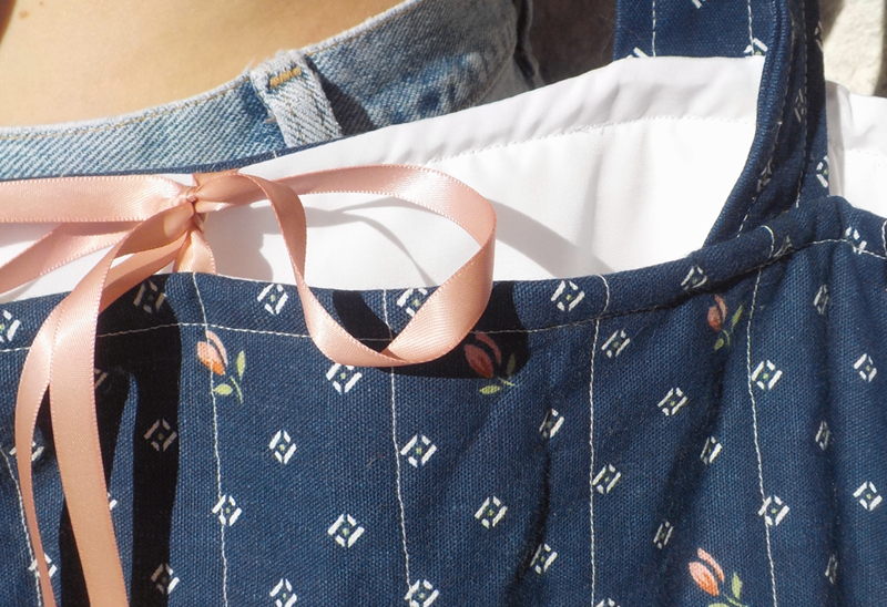 in bloom quilted tote bag