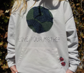 "LOVE YOUR MOTHER" patchwork hoodie