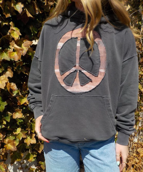 peace sign hoodie