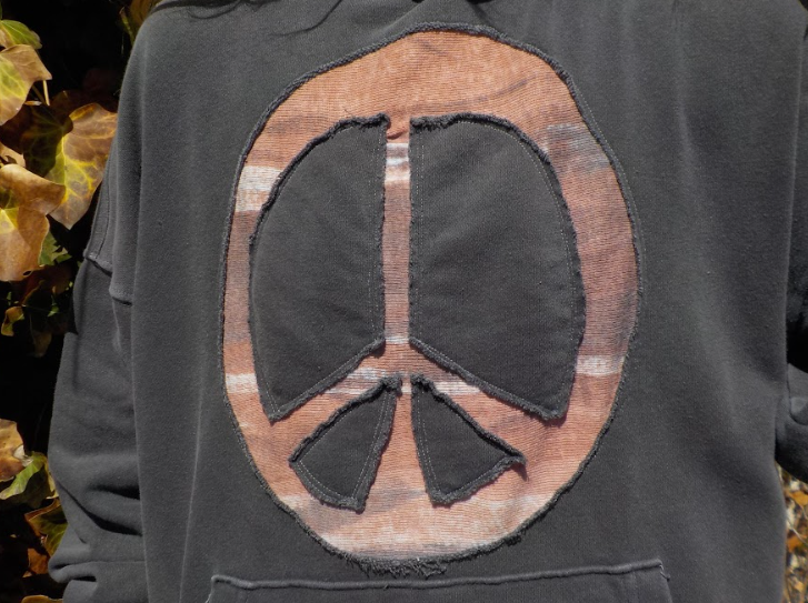 peace sign hoodie