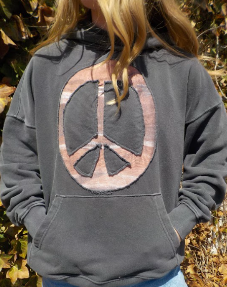 peace sign hoodie
