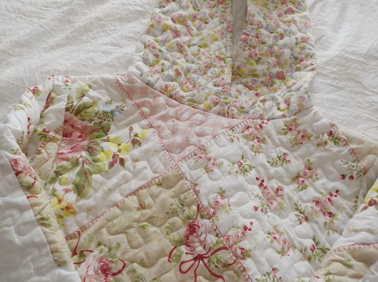 posie quilted hoodie