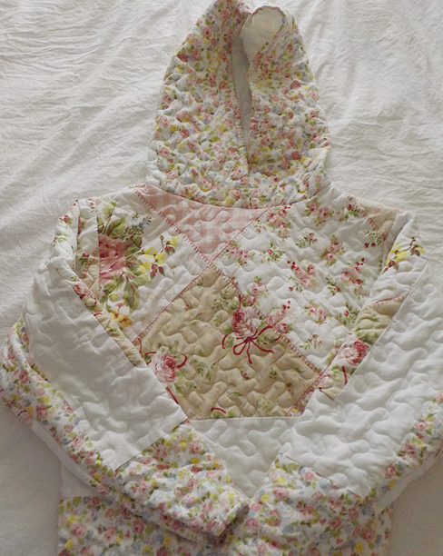 posie quilted hoodie